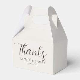Minimalistisch Beige huwelijksgeschenk Bedankdoosjes