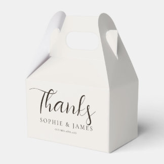 Minimalistisch Beige huwelijksgeschenk Bedankdoosjes