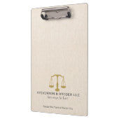 Minimalistisch, beige linnen met goudschaal klembord (Links)