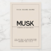 Minimalistisch beige moderne elegante sojafsmelten voedselcontainer etiket (Enkel label)