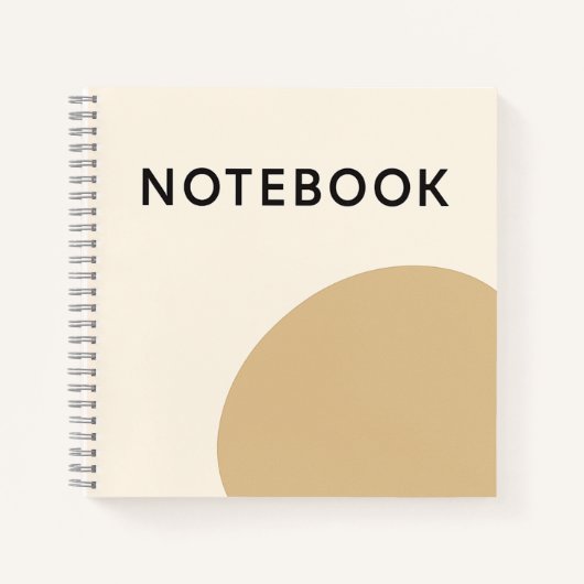 Minimalistisch beige Notitieboek - geometrisch Not (Voorkant)