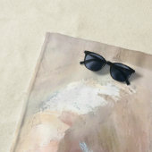 Minimalistisch Beige Seashell  Strandlaken (In situ)