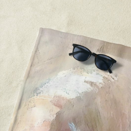 Minimalistisch Beige Seashell  Strandlaken (In situ)