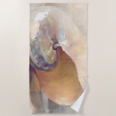 Minimalistisch Beige Seashell  Strandlaken (Voorkant)