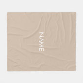 Minimalistisch beige-tan-monogram voor aangepaste  fleece deken (Voorkant (Horizontaal))