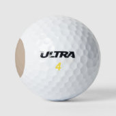 Minimalistisch beige-tan-monogram voor de douanena golfballen (Logo)