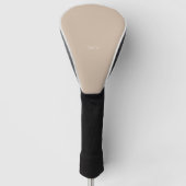 Minimalistisch beige-tan-monogram voor de douanena golfheadcover (Voorkant)
