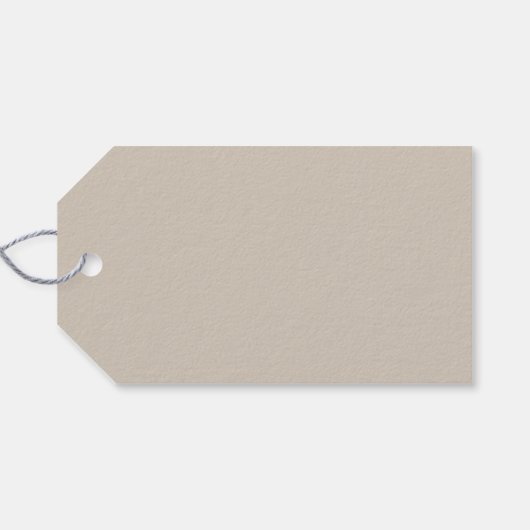 Minimalistisch Beige Taupe Script Custom Bedankt Cadeaulabel (Achterkant Horizontaal)