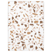Minimalistisch beige Terrazzo-mozaïek Klembord (Achterkant)