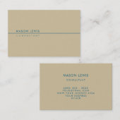 Minimalistisch beige Visitekaartje (Voorkant / Achterkant)