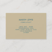 Minimalistisch beige Visitekaartje (Achterkant)