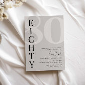 Minimalistisch Beige zeventig 80ste verjaardagsfee Kaart