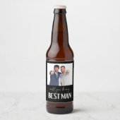 Minimalistisch, ben je mijn beste man bier etiket (Voorkant)