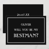 Minimalistisch: ben je mijn beste voorstel zwart? kaart (Voorkant / Achterkant)