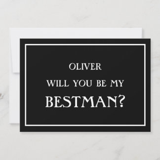 Minimalistisch: ben je mijn beste voorstel zwart? kaart