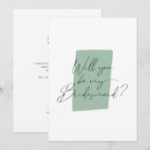 Minimalistisch: ben je mijn bridesmaidslap? kaart (Voorkant / Achterkant)