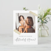 Minimalistisch... ben je mijn dienstmeisje. bedankkaart (Staand voorkant)