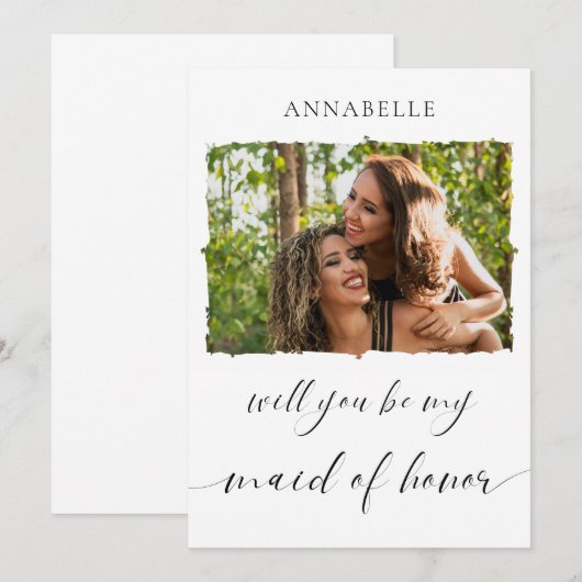 Minimalistisch, ben je mijn dochter van eervolle f kaart (Voorkant / Achterkant)