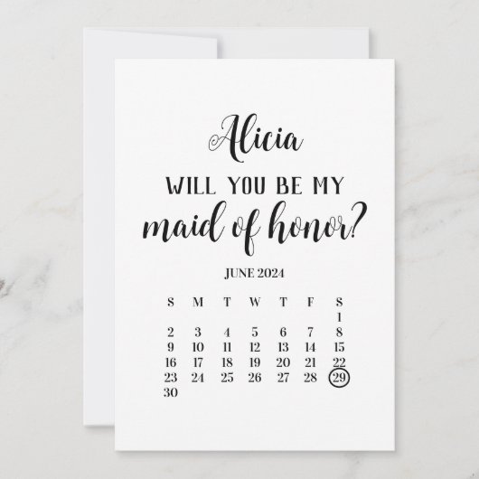 Minimalistisch ben Mijn Maid-Maid van het voorstel Kaart (Voorkant)