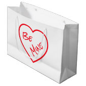 Minimalistisch ben Mijngeïndividualiseerd Rood & W Groot Cadeauzakje (Voorkant Gekanteld)