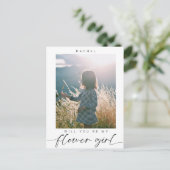 Minimalistisch Bent u mijn Bloemenmeisje Photo Chi Briefkaart (Staand voorkant)