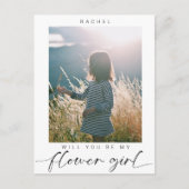 Minimalistisch Bent u mijn Bloemenmeisje Photo Chi Briefkaart (Voorkant)
