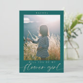 Minimalistisch Bent u mijn Bloemenmeisje Photo Chi Kaart (Staand voorkant)