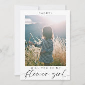 Minimalistisch Bent u mijn Bloemenmeisje Photo Chi Kaart (Voorkant)
