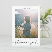 Minimalistisch Bent u mijn Bloemenmeisje Photo Chi Kaart (Staand voorkant)