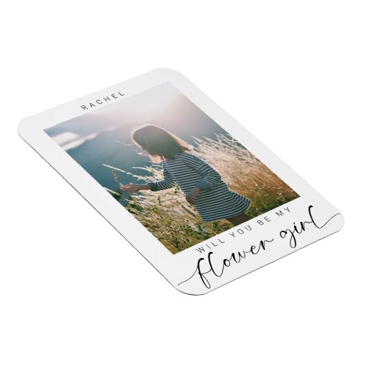 Minimalistisch Bent u mijn Bloemenmeisje Photo Chi Magneet (Rechterzijde)