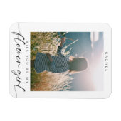 Minimalistisch Bent u mijn Bloemenmeisje Photo Chi Magneet (Horizontaal)