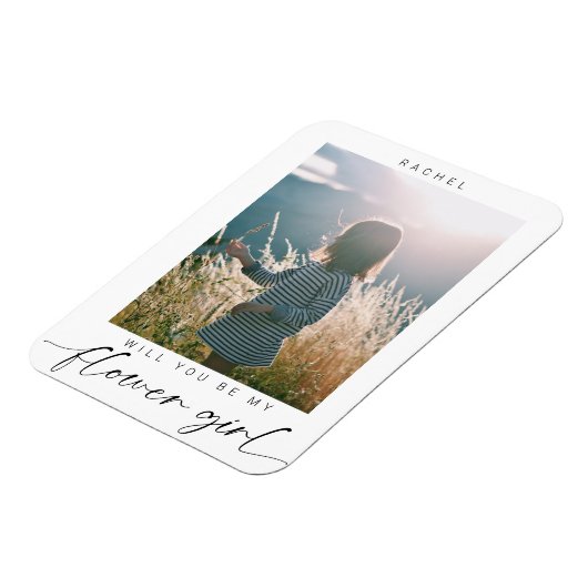 Minimalistisch Bent u mijn Bloemenmeisje Photo Chi Magneet (Linkerzijde)