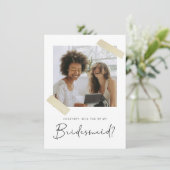 Minimalistisch Bent u mijn Bridesmaid-Kaart? Bedankkaart (Staand voorkant)