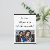 Minimalistisch Bent u mijn bruidsfotokaart? (Staand voorkant)