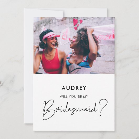 Minimalistisch Bent u mijn bruidsfotokaart? Kaart (Voorkant)