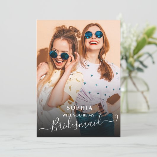 Minimalistisch Bent u mijn bruidsfotokaart? Kaart (Staand voorkant)