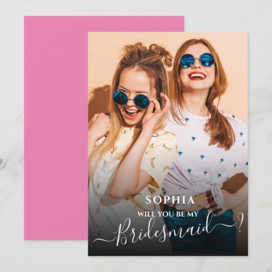 Minimalistisch Bent u mijn bruidsfotokaart? Kaart (Voorkant / Achterkant)