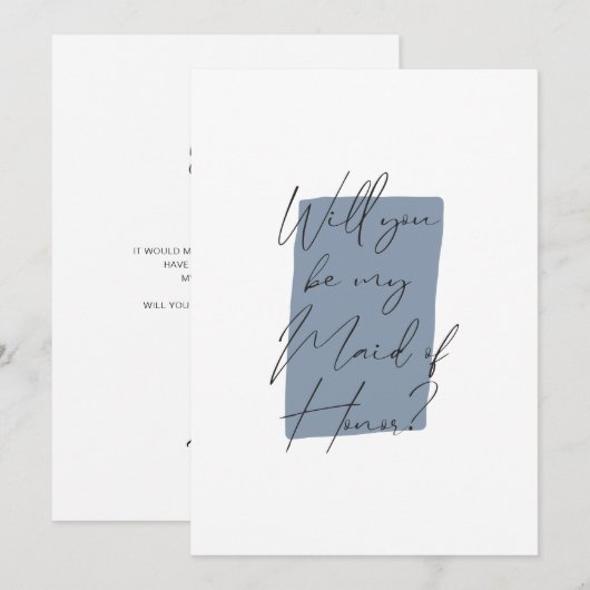 Minimalistisch Bent u mijn dienstmeisje van Honor  Kaart (Voorkant / Achterkant)