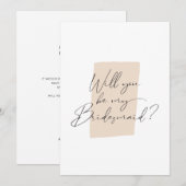 Minimalistisch Bent u mijn Kaart voor het voorstel (Voorkant / Achterkant)