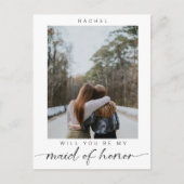 Minimalistisch Bent u mijn Maid van eerzame Foto C Briefkaart (Voorkant)