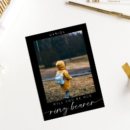Minimalistisch Bent u mijn Ring Bearer Photo Black Kaart