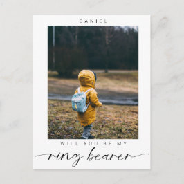 Minimalistisch Bent u mijn Ring Bearer Photo Chic Briefkaart