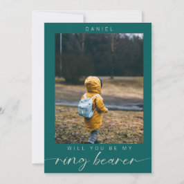 Minimalistisch Bent u mijn Ring Bearer Photo Chic Kaart