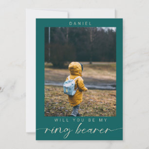 Minimalistisch Bent u mijn Ring Bearer Photo Chic Kaart
