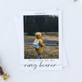 Minimalistisch Bent u mijn Ring Bearer Photo Chic Kaart