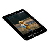 Minimalistisch Bent u mijn Ring Bearer Photo Dark Magneet (Rechterzijde)