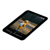 Minimalistisch Bent u mijn Ring Bearer Photo Dark Magneet (Linkerzijde)