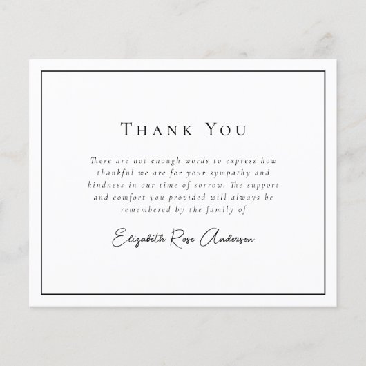 Minimalistisch Bereavement Funeral Hartelijk dank Flyer (Voorkant)