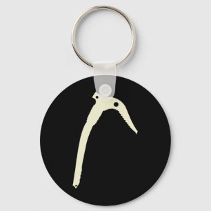 Minimalistisch berg- en ijsklimmen met ijsbijl  sleutelhanger