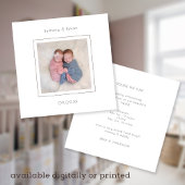 Minimalistisch bericht over de geboorte van Twins- Aankondiging